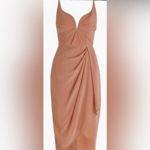 New w/tags Zimmerman Silk Draped Midi Dress Nectar size 4/6